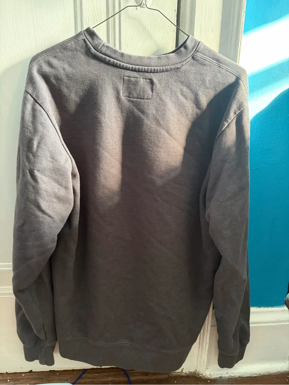 Champion Gray Crewneck Sweatshirt with Embroidered Logo